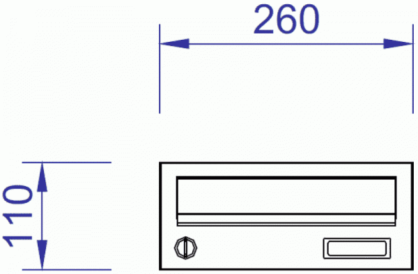 H260-1 Horizontal Postbox