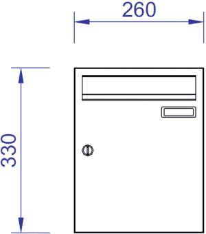 V260 Vertical Postbox